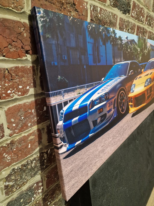 Canvas Paul Walker . Cars