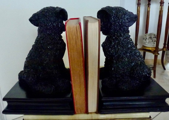 Image 1 of Magnifiques grands serre-livres, en forme de chien, terrier ou caniche.
