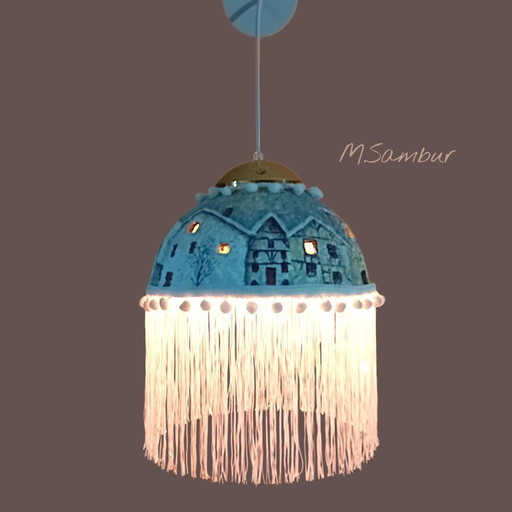 The "WINTER",lamp is  handmade