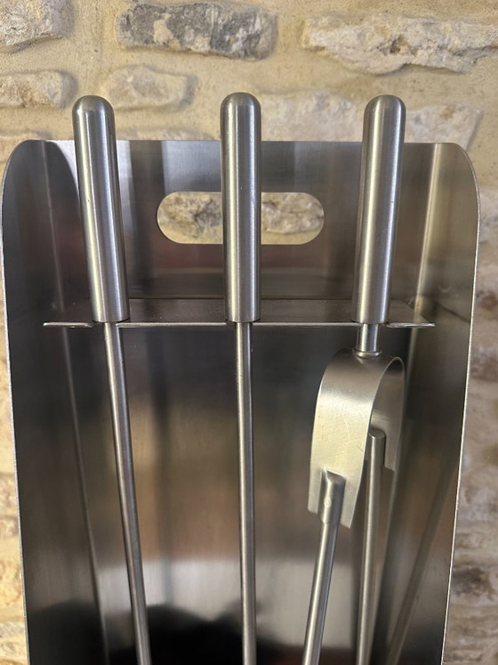 SET UTENSILI CAMINO VINTAGE ANNI '70 – Oggetti decorativi, Metallo, Legno (photo 11 of 11)