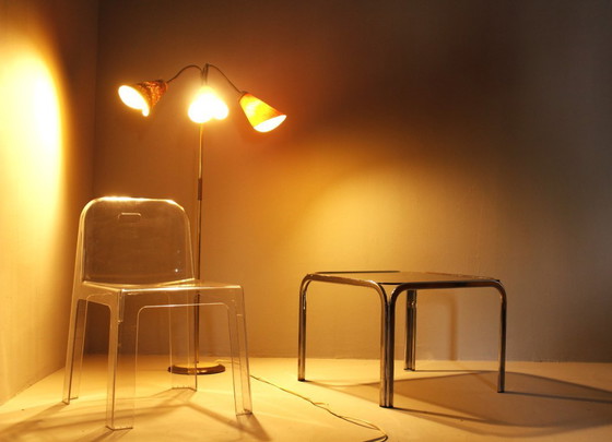 Image 1 of Italienische Stehlampe aus Messing mit drei Leuchten, 1960er Jahre