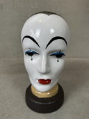Vintage keramiek hoofd ‘Pierot’ - West Germany