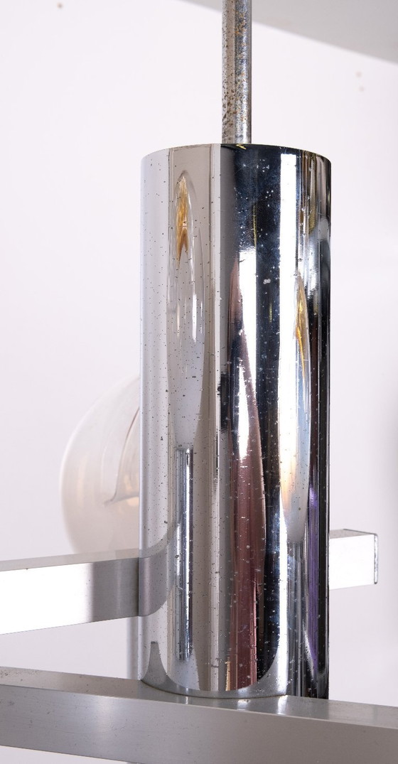 Image 1 of Lampadario di Murano Mazzega / Lampada a sospensione in vetro Space Age, anni '70, Italia