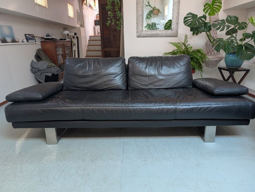 Rolf Benz 6600 3-Sitzer-Sofa schwarz.