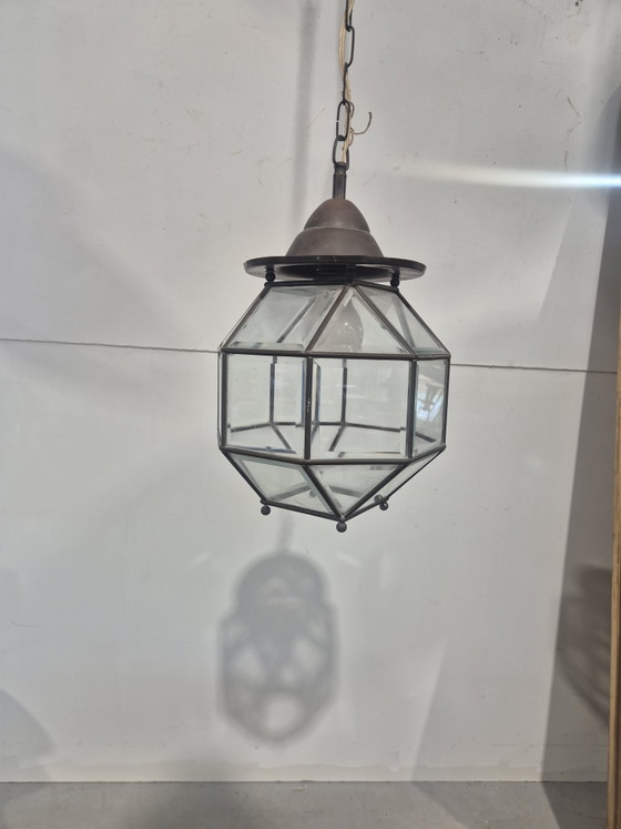 Amsterdam School Lantern with Cut Glass – Pendant lamps, Copper (photo 10 of 10)