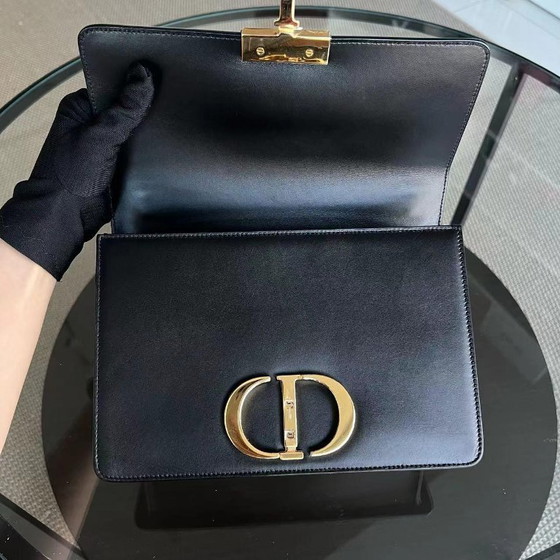 Image 1 of DIOR 30 MONTAIGNE - SMOOTH CALFSKIN BLACK GOLDEN HARDWARE WITH STRAP