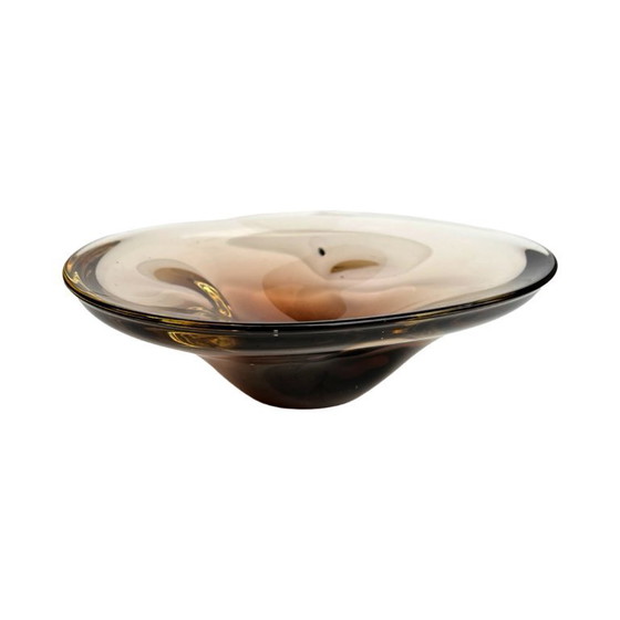 Image 1 of Cuenco de vidrio formado a mano diseñado por M Klinger, Železný Brod Glass, Checoslovaquia, años 70.