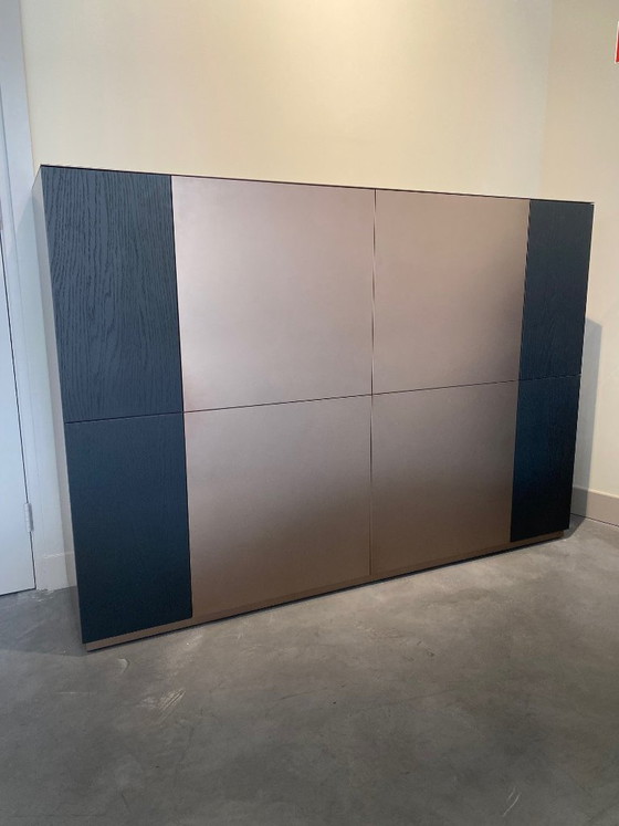 Image 1 of Coesel kast Capri, bronskleurig met zwart eiken