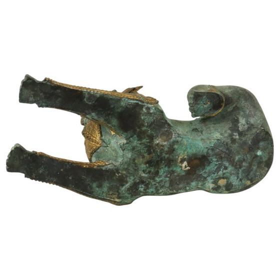 Image 1 of Grande Leone del Tempio in bronzo dorato