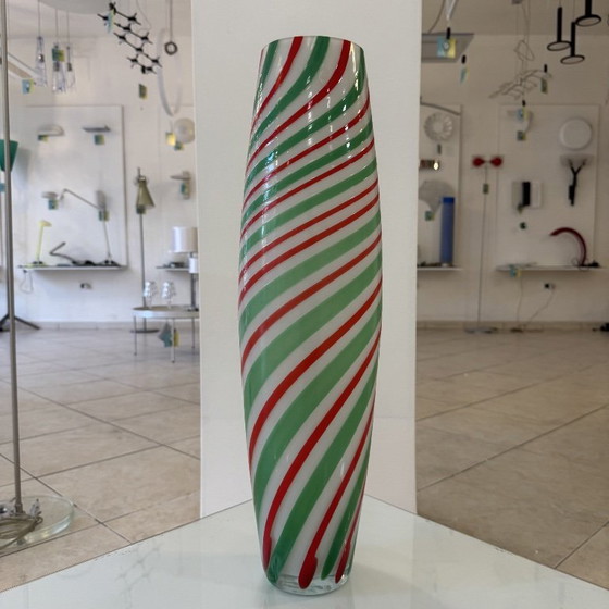 Monumentale vaas, vintage Murano, jaren 1980, veelkleurig, Italiaans design, Venetië, 59 cm – Vazen (photo 5 of 7)