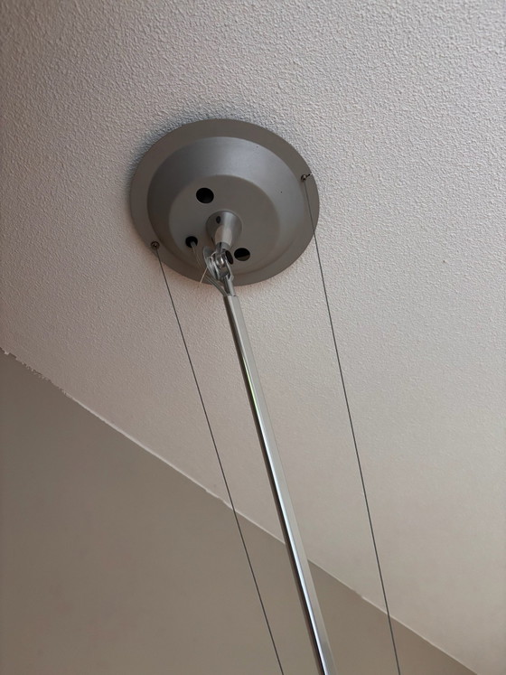 Artimide Tolomea Decentrada, Artemide, Deckenleuchten, Polierter Stahl, Creme (Foto 4 von 5)