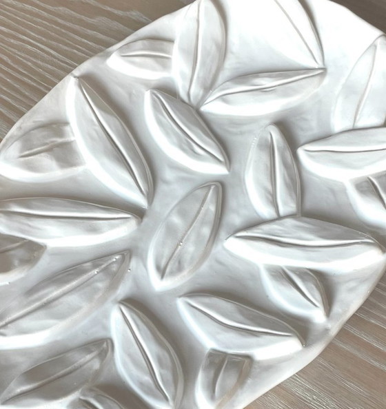 Image 1 of White enamel serving dish by Bela Silva