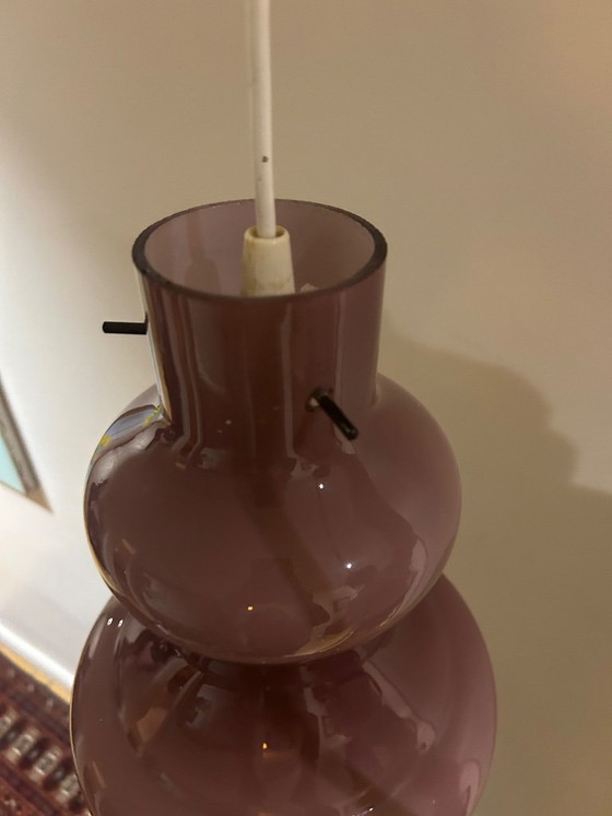 Vintage Glass Pendant Lamp 1970 (photo 8 of 9)