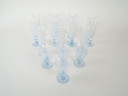 Set of glass tumblers, Italian design, 1970s, production: Italy