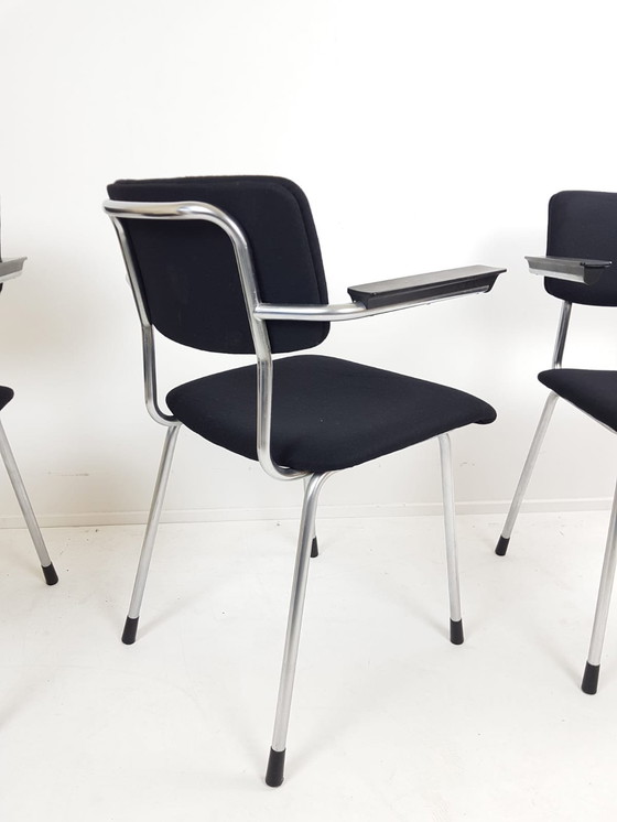 Image 1 of 3x Gispen 1235 neu gepolstert Wolle De Ploeg