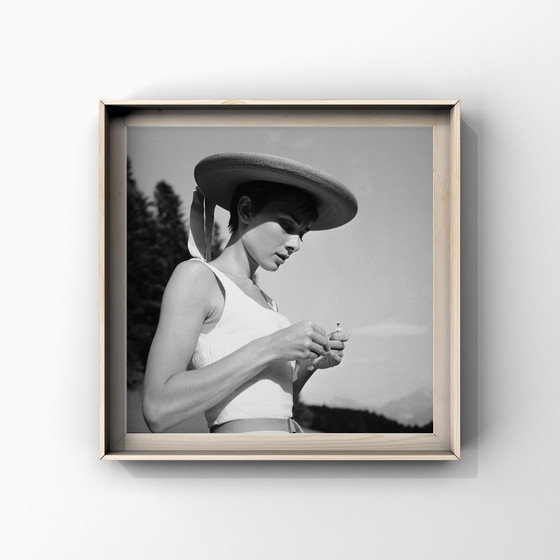 Image 1 of 1x For Sale: Fine art print - Audrey Hepburn at the Bürgenstock (circa 1954)
