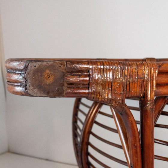 Image 1 of 1 sillón curvo de bambú italiano moderno de la década de 1960