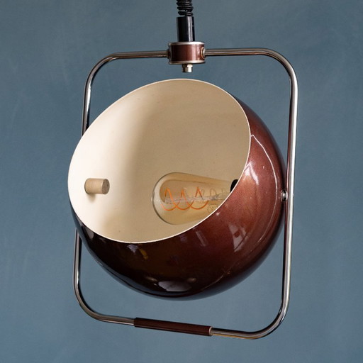 Bruine Gepo Jaren 70 Eyeball Hanglamp