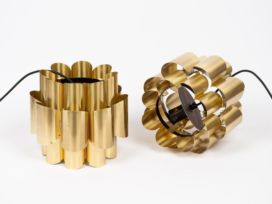 Image 1 of Coppia di 2 lampade a sospensione vintage danesi di Werner Schou, anni '60