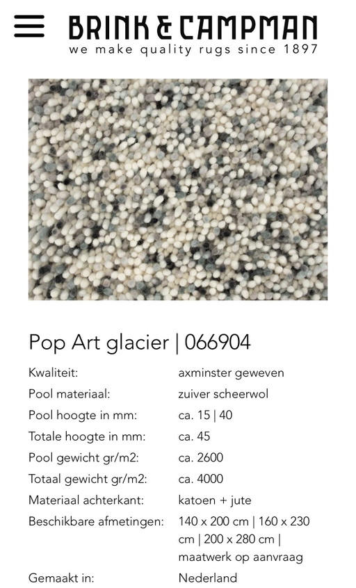 Tapis Brink and Campman Pop Art 066904 Glacier