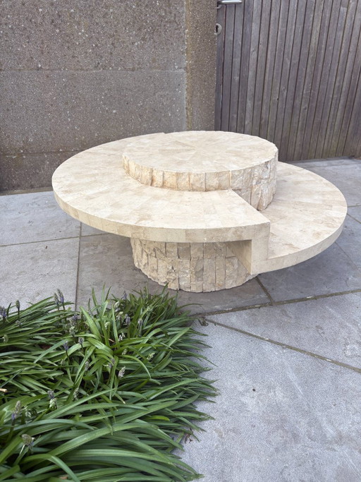 Vintage Mactan stenen salontafel door Magnussen Ponte, jaren 1980