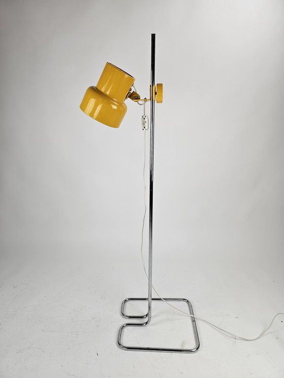 Image 1 of Yellow adjustable floor lamp by Börje Claes for Ikea 1970s rare model