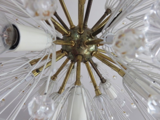 Image 1 of "Snowball" "Dandelion" chandelier, 17 lights, by Emil Stejnar for Rupert Nikoll, Austria, 1950