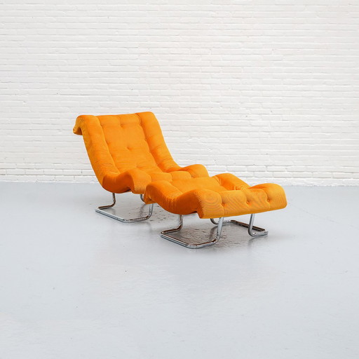 Dux Formula Lounge Sessel & Hocker '70S