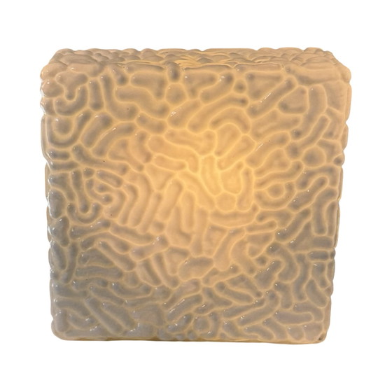 Image 1 of Art deco (Style) - Ceiling or wall mounted lamp with opaline glas and metal mount - ca. 1960, Czechoslovakia