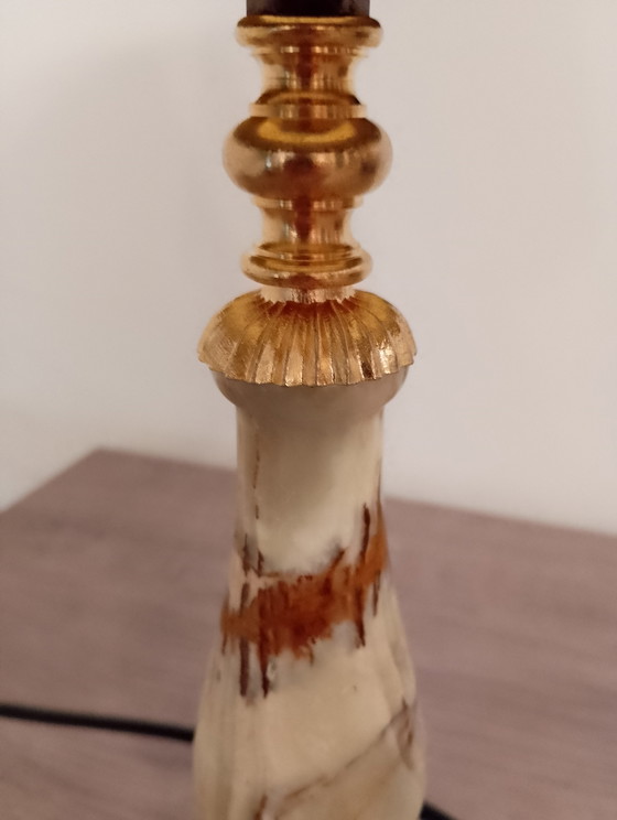 Image 1 of Vintage neoklassieke lamp in onyxbrons, volledig gerestaureerd.