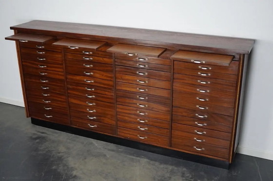 Image 1 of Mobiletto vintage da gioielliere/orologiaio in mogano olandese, circa 1930