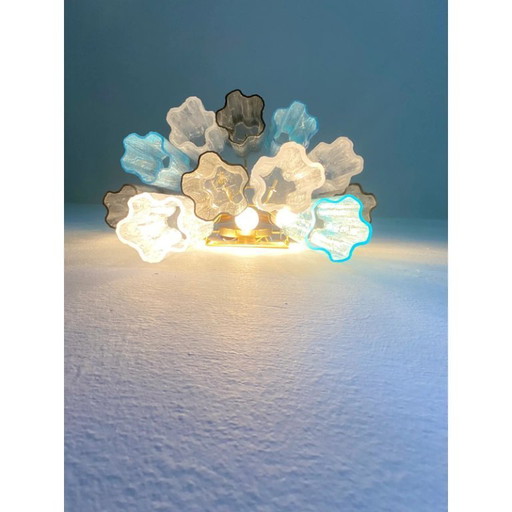 Contemporary Multicolor “Tronchi” Wall Sconce in Venini Style - a Pair