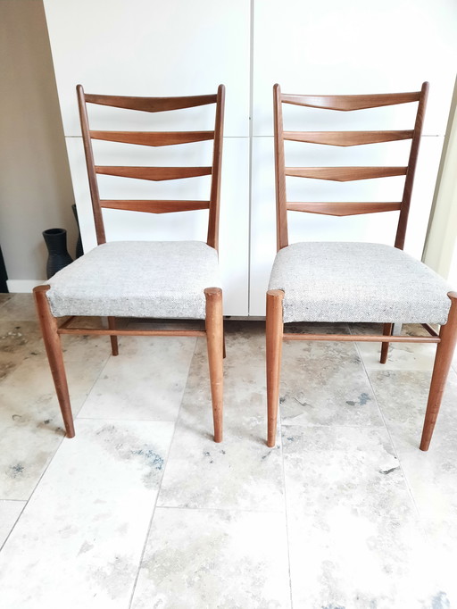 Ensemble de 2 chaises de salle à manger vintage en teck Pastoe, Cees Braakman 1960s designer