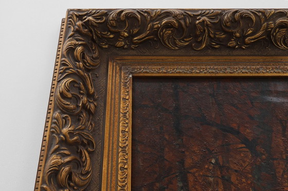 Image 1 of Peinture à l'huile sur toile signée, représentant une forêt, Paris, 1926