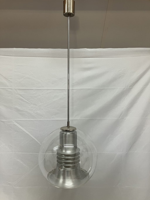 Space age vintage glass pendant lamp by Leclair & Schäfer