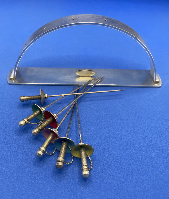 Image 1 of Vintage set cocktailprikkers van WMF