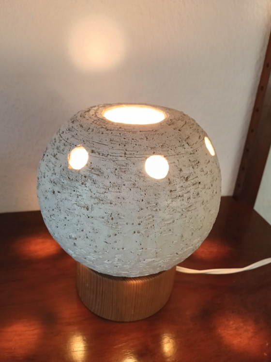 Lampada da Tavolo in Ceramica Vintage Space Age – Lampade da tavolo, Wood (photo 6 of 6)