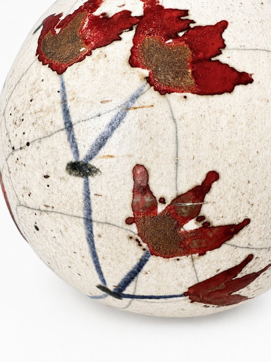 Image 1 of Hein Severijn's Raku Vase 1983 – Signed Dutch Studio Ceramics