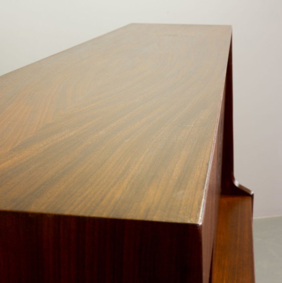 Louis Van Teeffelen Design: Hohes Sideboard aus Teakholz für Webe mit Keramikfliesen von Ravelli. (photo 20 of 22)