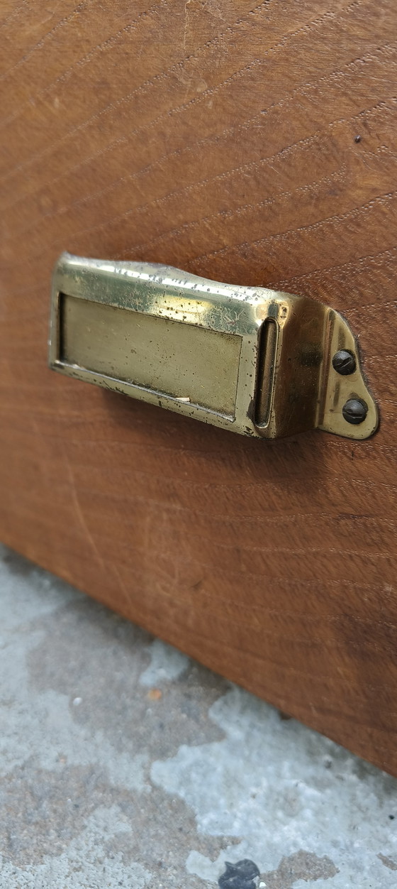 Image 1 of Mobile schedario da scrivania vintage in legno anni '20 New Objectivity