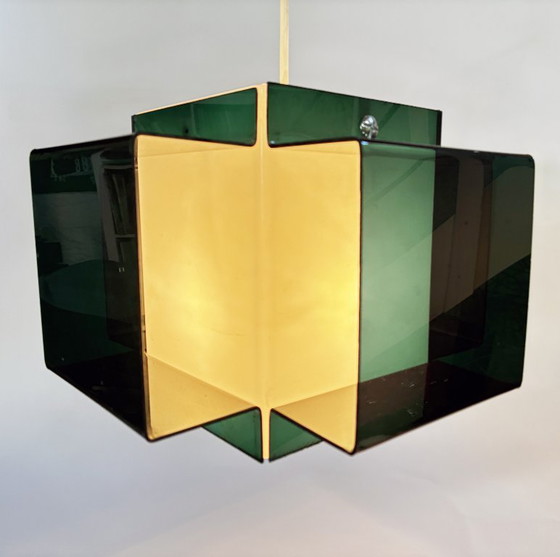 Image 1 of Suspension Space Age • Acrylique Bicolore • 1970