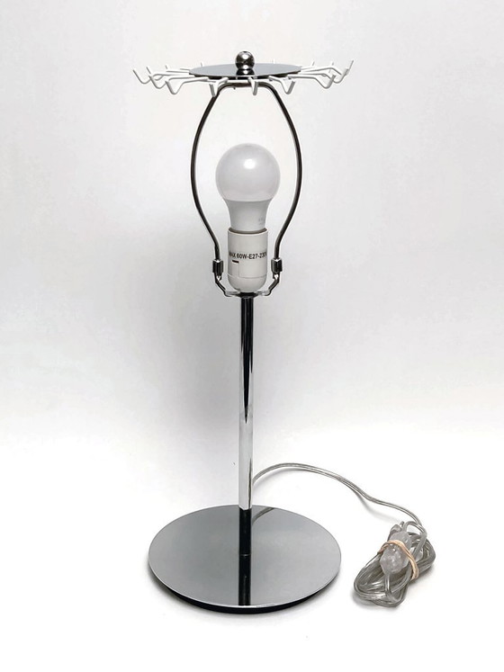Massive Table lamp with glass slats – Metal, Vintage (photo 15 of 18)