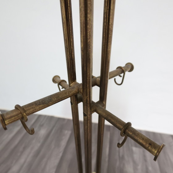 Image 1 of Renato Zevi Metalarte Marmeren en Messing Kapstok Modern Design