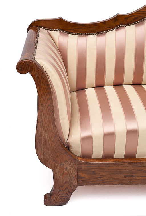 Récamier silk loveseat, 1920