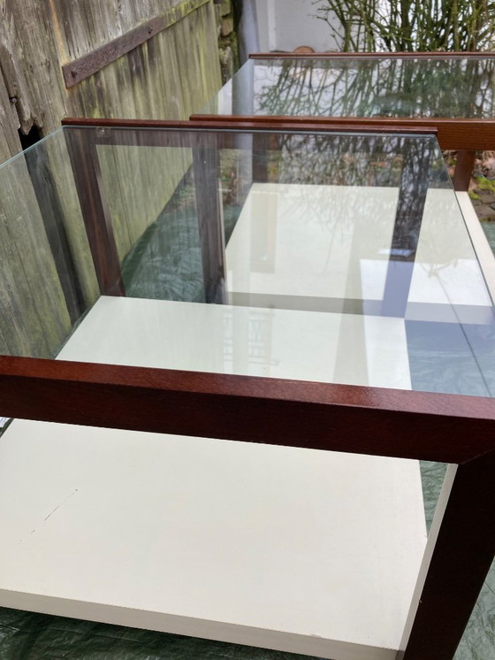 Image 1 of 2 x elegant vintage coffee tables - side tables - on casters