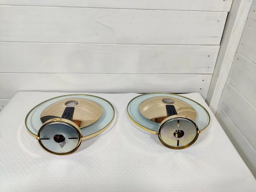 Appliques(2), Sconces, Mid Century Modern, Art Deco, Hollywood Regency, Gatsby, Estiluz, Luxury Lighting, Unique