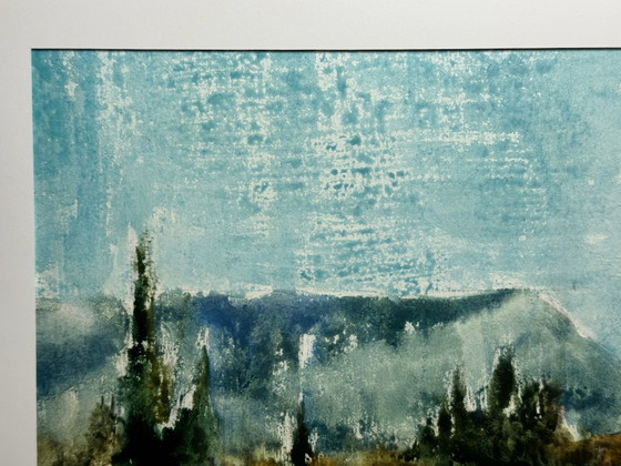 Eugène Eechaut (1928–2019) – « Forêt de Saoû » 1967, encadré – Peintures et dessins, Plexiglas, MDF (photo 4 of 15)