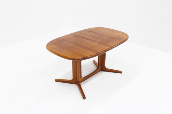 Image 1 of Vintage Danish Oval Extendable Dining Table Solid Teak Glostrup