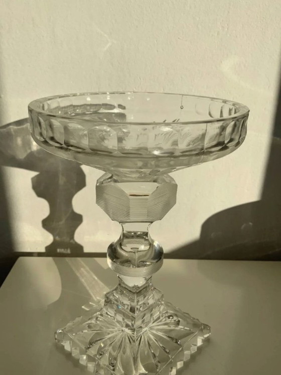 Image 1 of Rare Set of 3 Bohemian Crystal Objects – Historicism Period (ca. 1880-1890)