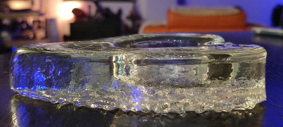 Image 1 of Vintage thick glass ashtray, Scandinavian design, 1960s-70s